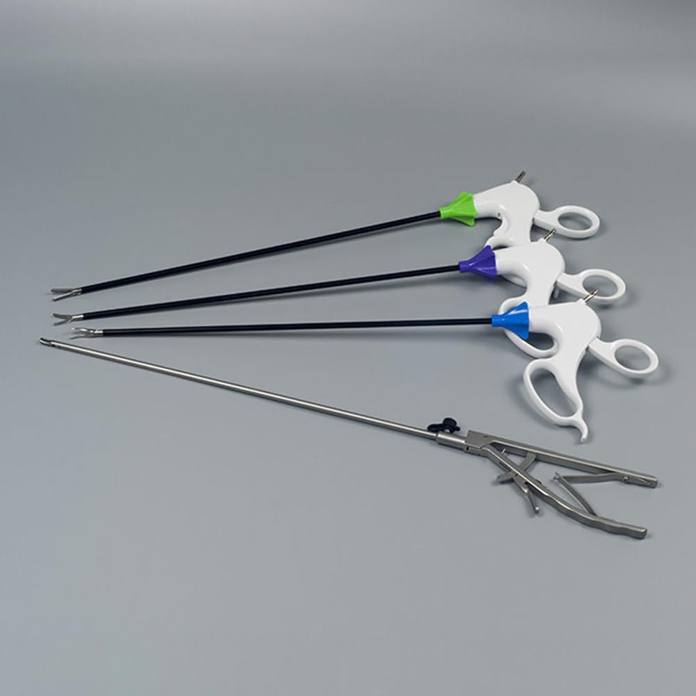 Instrumentos de Entrenamiento laparoscópico Disector Pinza Tijeras Portaagujas Juego de 4 Piezas 4 Instrumentos quirúrgicos Simulador de laparoscopia Reutilizable Trainer