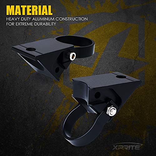 Xprite 1.75 Inch Roll Bar Mounting Brackets, Universal Adjustable LED Light Bar Brackets, Roll Cage & Bull Clip Holder for UTV ATV Can Am Maverick X3 Polaris RZR XP Side by Side and More Models by Xprite - Image 3