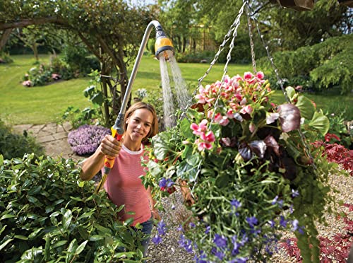 HOZELOCK - Flexi Spray Gun : 4-in-1 Watering Spray Gun for Multi-tasking (Long-reach, Hanging Basket, Hands-free, Sprinkler), Ergonomic, Easy-to-use, Lockable and Flow-controlled [2683 0000]