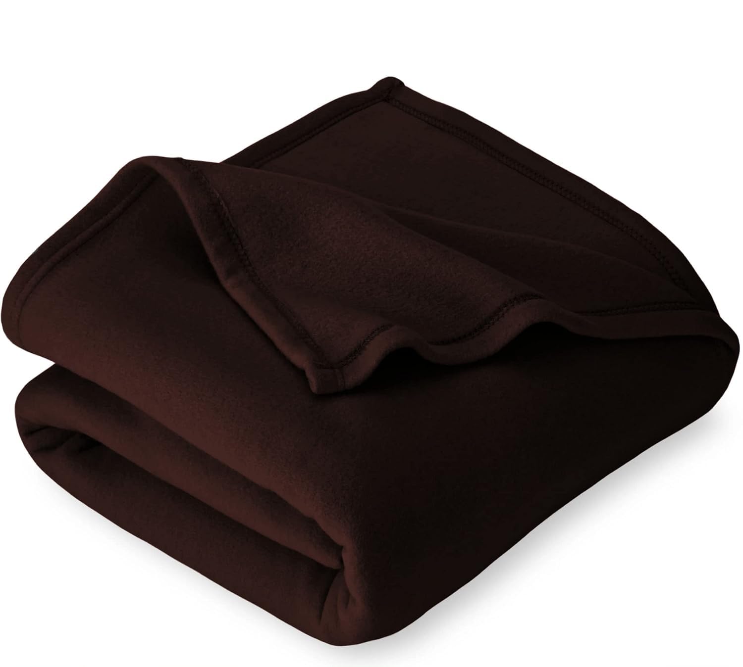 Bestie Homes Woolen Winter Warm Polar Fleece Brown Single Bed Sheet Plain (Pack of 1)-image-21