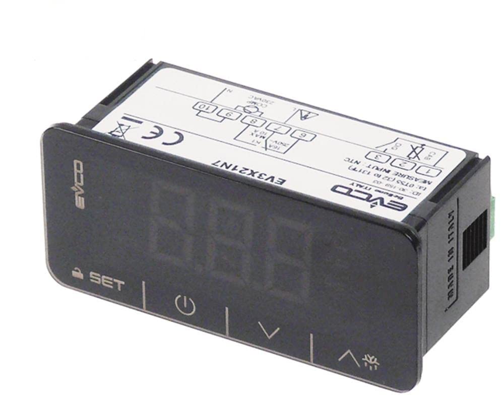 EVCO EV3X21N7 - Regolatore elettronico per display Panicoupe 3½ cifre, dimensioni di montaggio 71 x 29 mm, profondità di montaggio 39,5 mm, NTC DI IP65