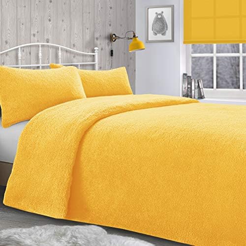 Velosso Teddy Bear Super Plush Warm Fuzzy Cuddly Fleece Thermal Bedding Set (Silver Grey, King Size)
