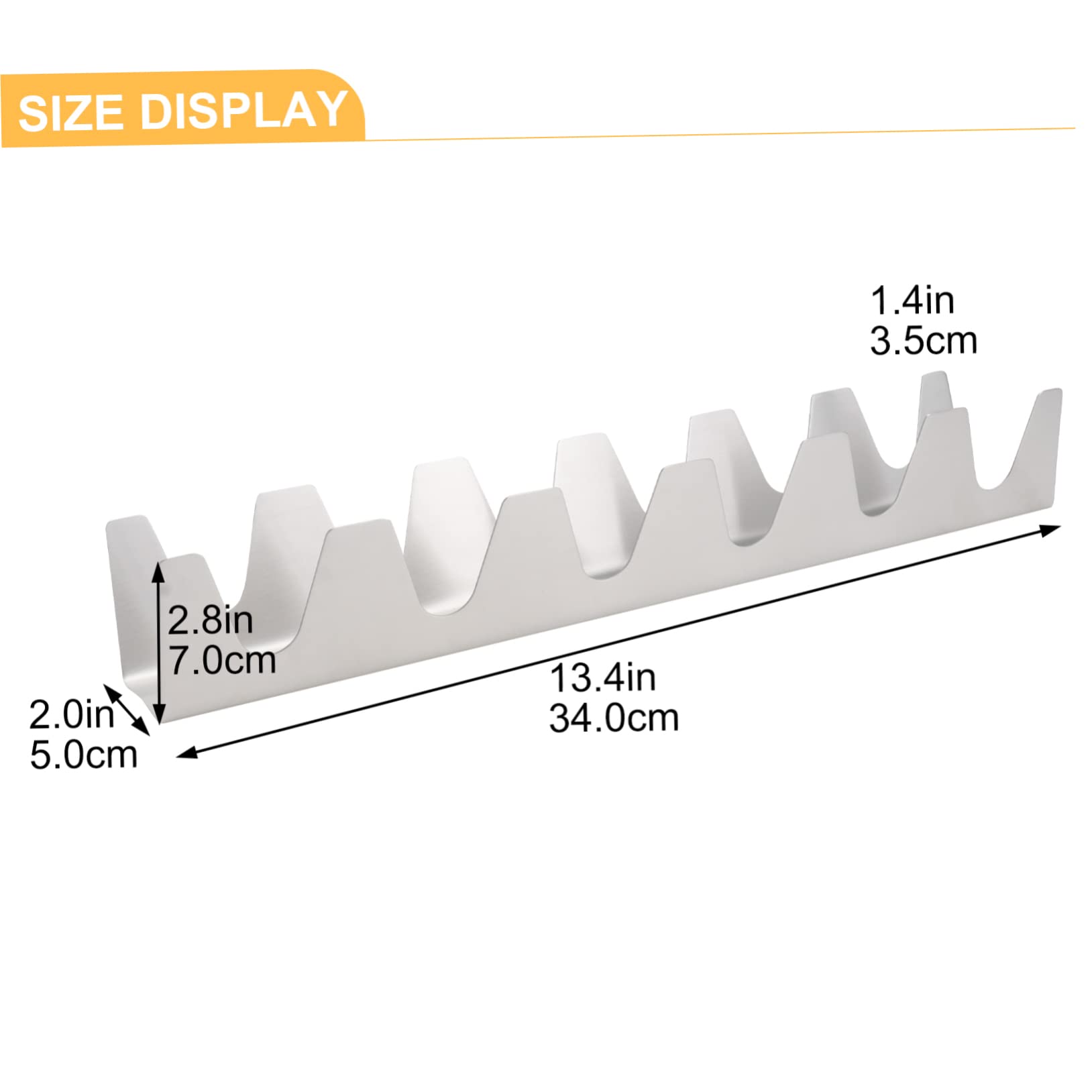 FUNOMOCYA Cooking Rack for Tacos 2pcs Silver Taco Holder Grill Rack Easy to Clean Dishwasher Safe