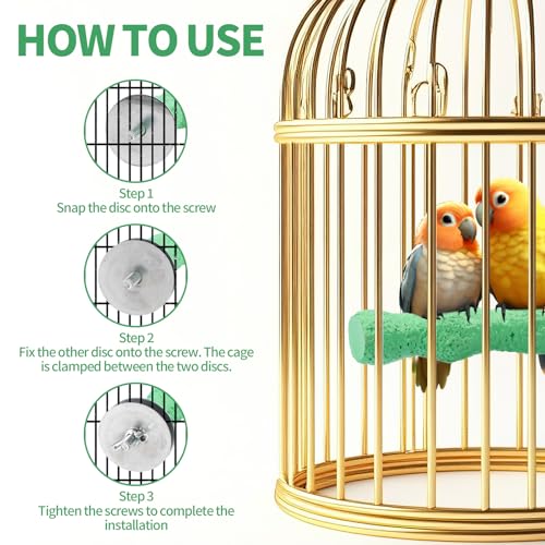 image for lasuroa 2pcs Bird Beak Grinding Stone, Anti-Slip Parakeet Nail Trimmin