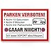Produktbild Komma Security Parken Verboten Kunststoff Schild Lustig 30 x 20 cm Parkverbotsschild Privatparkplatz - Verbotsschild Hinweisschild Parkplatz freihalten - Parkverbot Schild Warnhinweis abgeschleppt