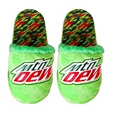 Odd Sox – Mountain Dew Slippers – Plush-Lined Slip-On House Shoes – Medium Size for Men & Women – Cozy Novelty Beverage Slippers with Non-Slip Sole, Fun Fuzzy Soda Pop Gift