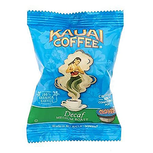 Kauai Coffee Single-Serve Pods, Decaf Medium Roast – Arabica Coffee, Grown, Harvested And Roasted In Hawaii, Keurig-Compatible Cups (72 Count) #TOP8