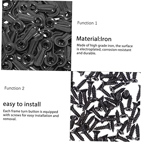 Image of 100pcs Picture Frame Back Clips Easy to Install Frame Hardware for Photos Art and Posters Backing Plate Buckles for Picture Framing and Hanging