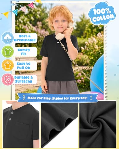 Image of Toddler Boys Cotton Henley T Shirts