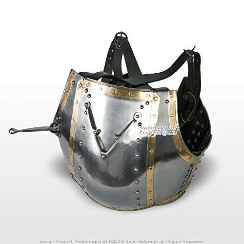 Medieval Gears Brand XL Size 14th Century 16G Steel Functional Medieval Churburg Breast Plate Armor Medieval Gears Brand XL Size 14th Century 16G Steel Functional Medieval Churburg Breast Plate Armor