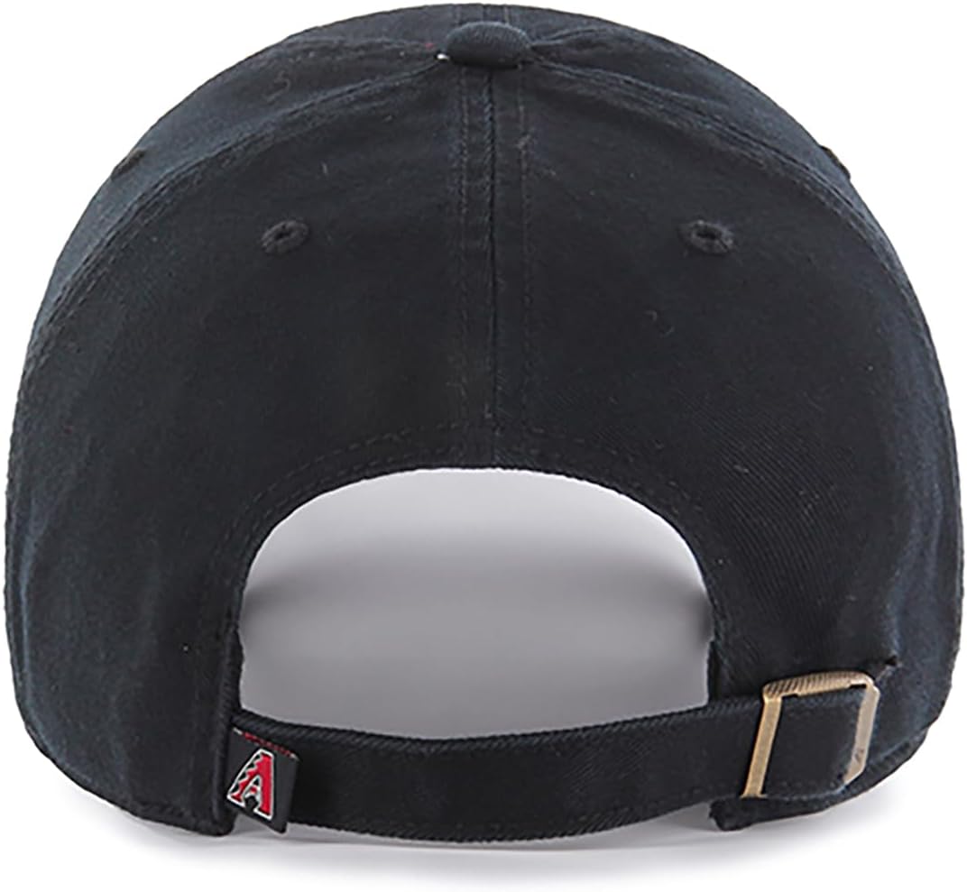 47 Brand MLB Black Team Color Primary Logo Clean Up Adjustable Baseball Cap Hat, Adult One Size Fits All - Image 2