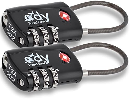 Luggage Locks TSA Approved Travel Lock - 2 Pack - Free Suitcase Tags