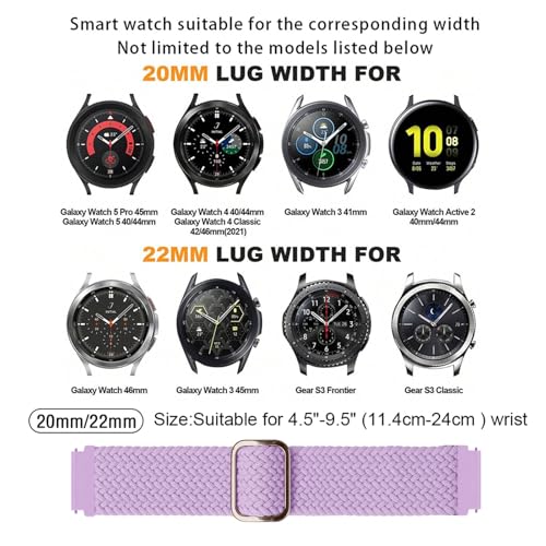 (2 packs) Nylon Watch Bands Ajustables 20mm 22mm miniatura 2
