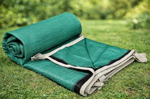 Image of Green Shade Net - 90% Sunblock | UV Stabilized & Heavy Duty | Protection Net for Terrace, Lawn, Balcony & Greenhouse (6 * 8 ft)