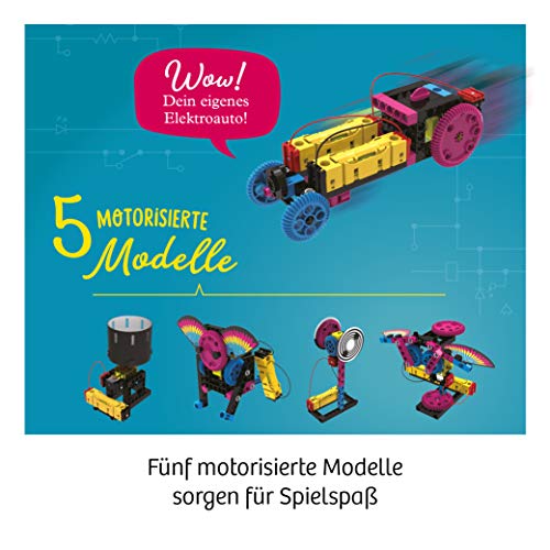 KOSMOS 620707 Electro Power, Einstieg in die Welt der Elektrizität, 5 motorisierte Modelle bauen und mit Spaß Strom… – Bild 6