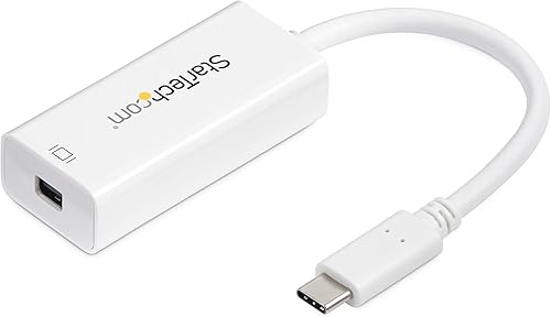 StarTech.com Adaptador USB-C a Mini DisplayPort - 4K 60Hz - Blanco - Adaptador USB 3.1 Tipo-C a Mini DP - Convertidor Tipo-C a mDP (CDP2MDP)