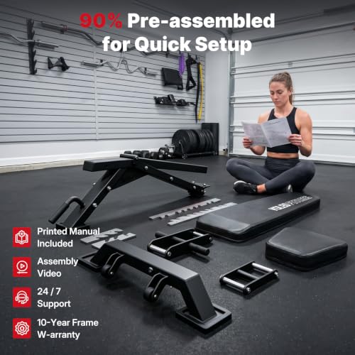 Image of YOLEO Commercial Adjustable Weight Bench 2315LB ASTM Certified - 80% Pre-Assembled Heavy Duty Workout Bench for Home Gym