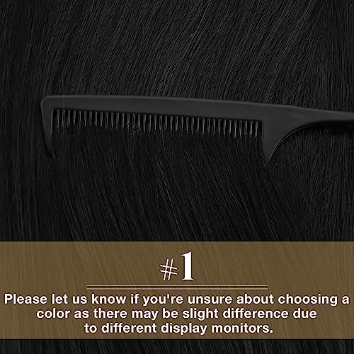 Image of Ve Sunny Hair Tape in Extensions Jet Black | Tape Hair,18Inch 25g 10Pcs,Adhesive Skin Weft,for Everyday Casual