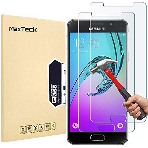 [3 Pièces] Verre Trempé A5 2016 (MODELL NO:SM-A510), MaxTeck Film Protection en Verre trempé écran Protecteur Vitre pour A5 2016