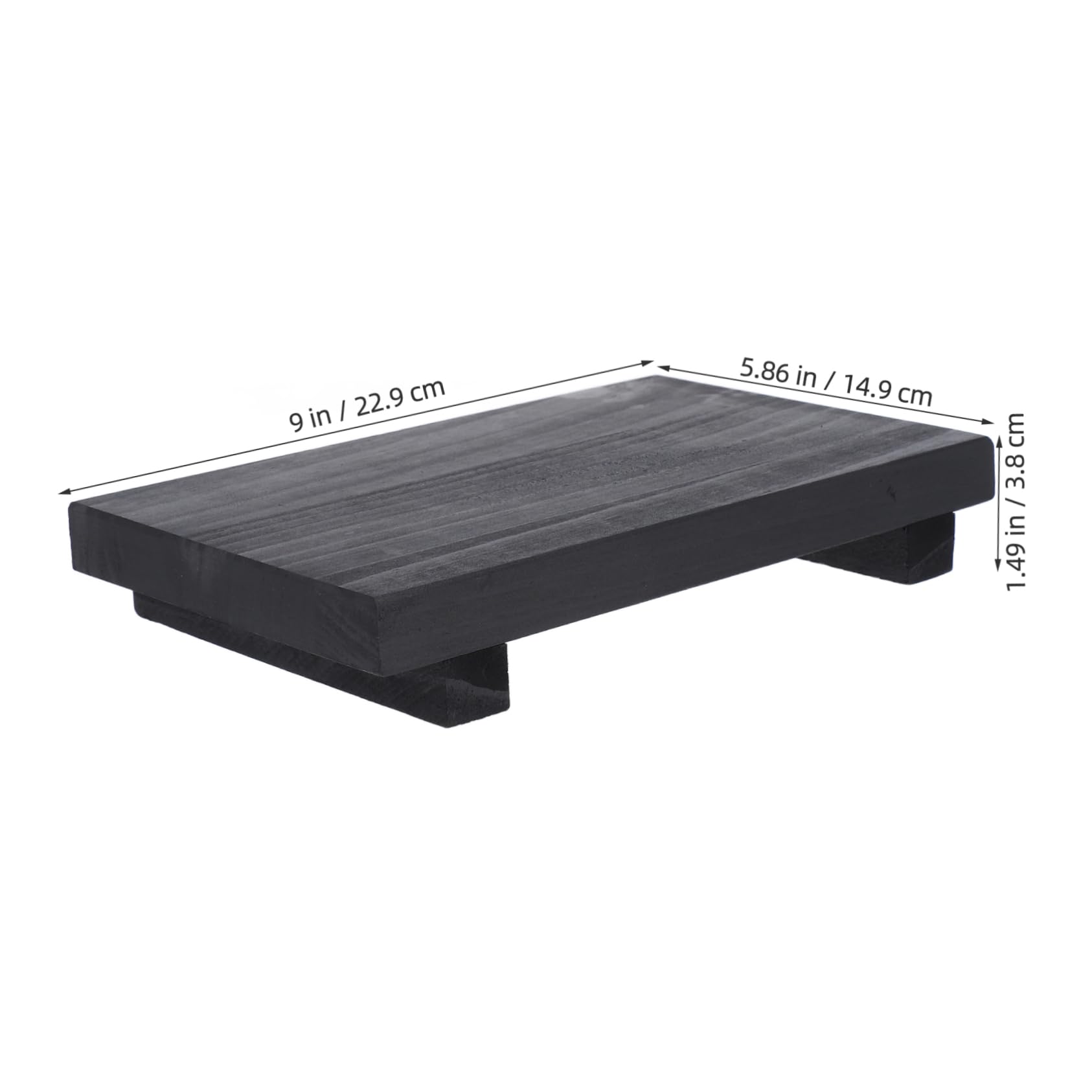 DOITOOL Elegant Bathroom Accessory Wooden Soap Tray Riser Natural Soap Dish Countertop Decor for Vanity Bathroom Counter