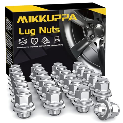 Image of MIKKUPPA M12x1.5 Lug Nuts Set of 24pcs Hex 13 /16'' (21mm) Chrome OEM Factory Style Mag Seat Lug Nuts Replacement for Toyota Lexus Factory Wheels