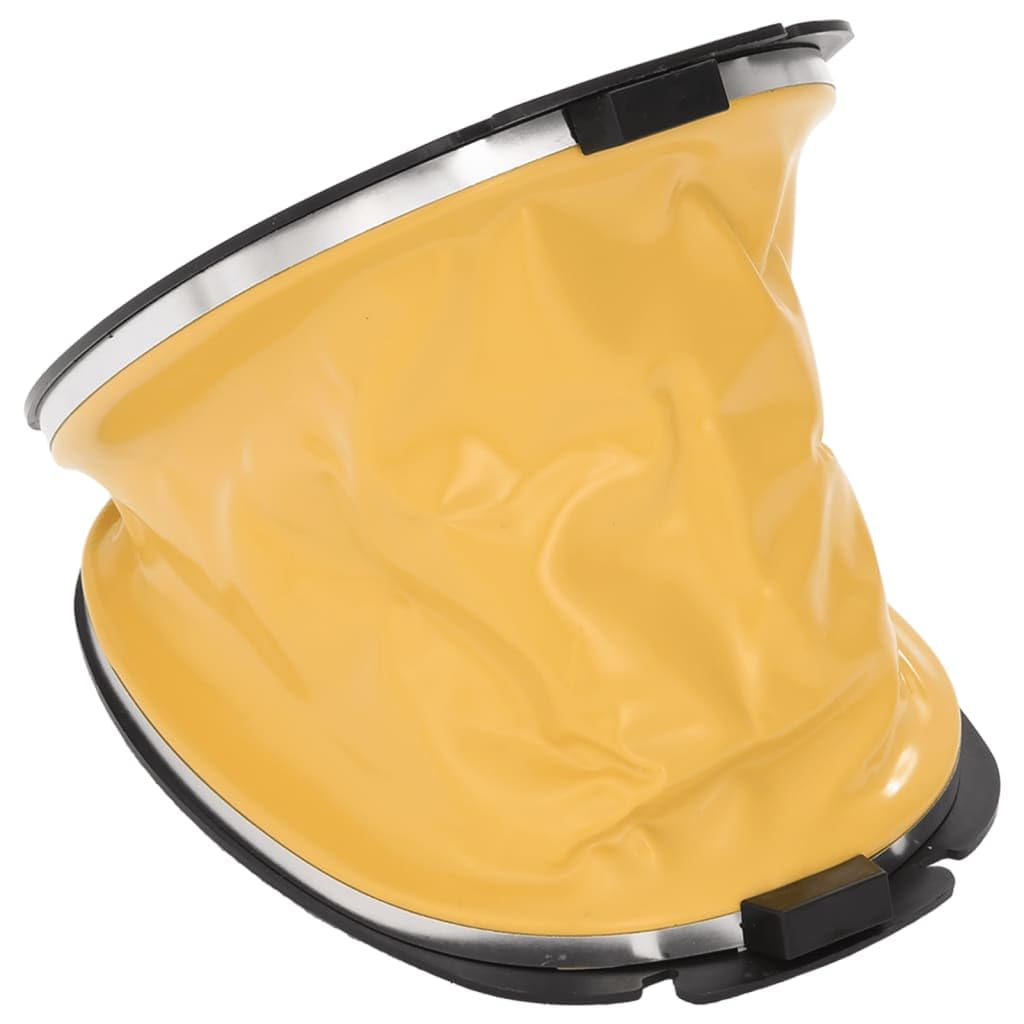 Pompka nożna z wytrzymałego polipropylenu i PE 26 x 18 cm z wężem 135 cm, szara i żółta, ściśliwa, do materacy dmuchanych, mat do jogi, desek SUP, uprawiania sportu i fitnessu, łatwa do