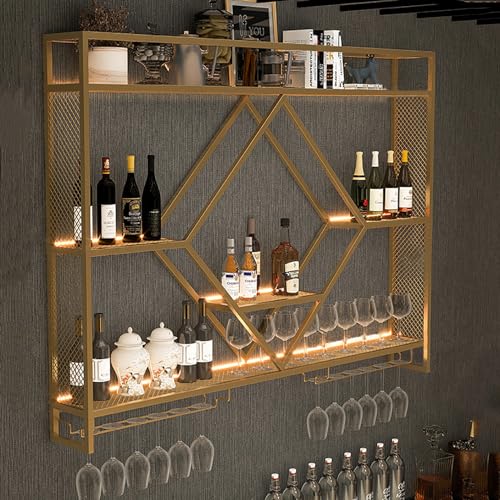 Présentoir de rangement multifonctionnel pour vin et verres suspendus - 5