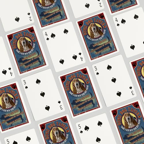 Baraja de cartas tamaño póker 52 naipes Devil Dog Tavern miniatura 4