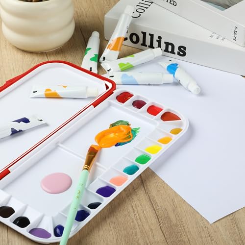 Image of Mr. Pen- Airtight Watercolor Palette with Lid, 18 Wells & 2 Mixing Areas | Lightweight Sealing Paint Palette for Travel, Painting, Watercolor Mixing, Art Class and Studio Use