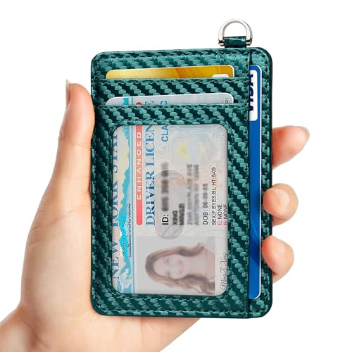 Image of Slim Minimalist Front Pocket Wallet, RFID Blocking Credit Card Holder Wallet with Detachable D-Shackle for Men Women