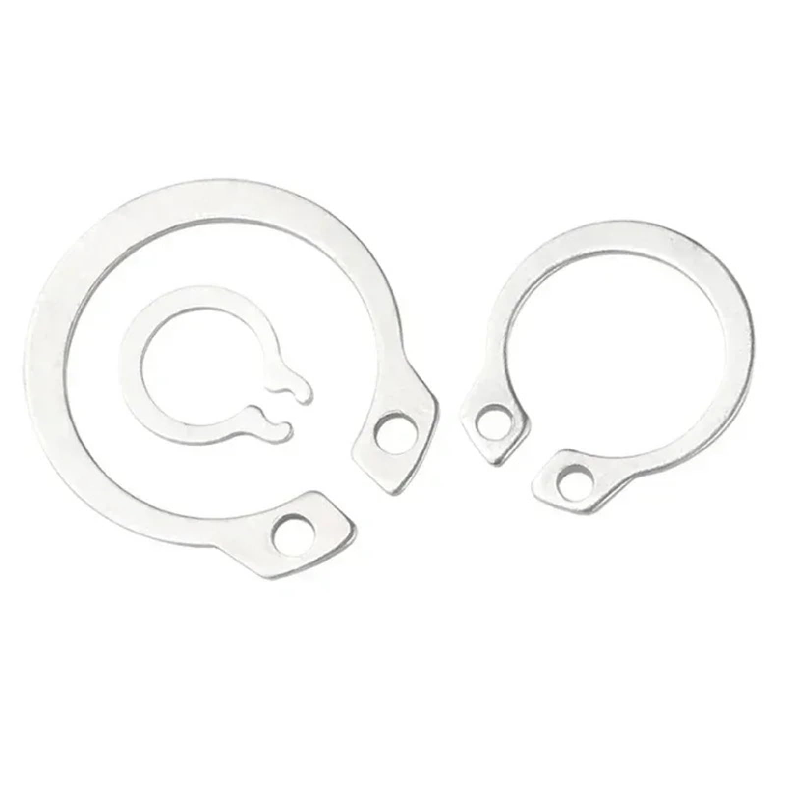 anillo de retención Clip de retención acero inoxidable M3-M52 304, anillo presión, arandelas tipo C, Circlip externo for eje rodamiento Para mantenimiento(M48,10Pcs)