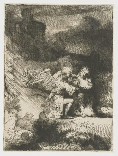 Art Tableau Rembrandt L'agonie sur toile pour sublimer l'ambiance de votre grand salon chaleureux