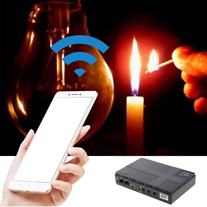 Mini przenośny zasilacz UPS Backup 5V/9V/12V Uninterruptible Power Supply for WiFi, Router 10400mAh Backup Power Adapter