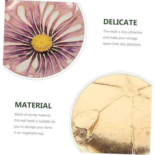 Patère murale en forme de fleur vintage pour entrée et bureau