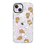 CASETiFY クリア iPhone 14 ケース [黄ばみにくい素材/2mからの落下試験をクリア/MagSafe に対応] - Bunny-Bear Mix by foxy illustrations