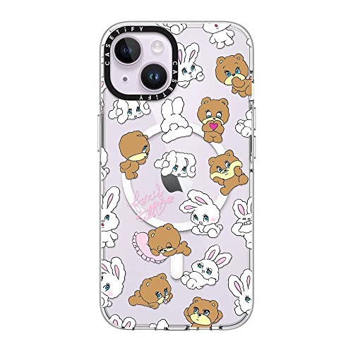 CASETiFY NA iPhone 14 P[X [΂݂ɂf/2m̗NA/MagSafe ɑΉ] - Bunny-Bear Mix by foxy illustrations