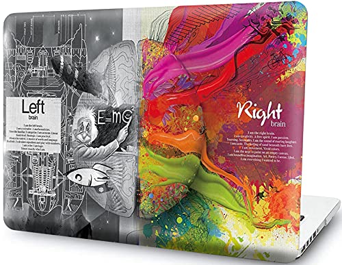 Cerebro Izquierdo Derecho Funda Dura Compatible con MacBook Air 13/13,3 Pulgadas(Versión Anterior 2017-2010 Versión A1466 A1369),LYMGG Ultra Delgado Carcasa Rígida Protector de Plástico Cubierta Cover