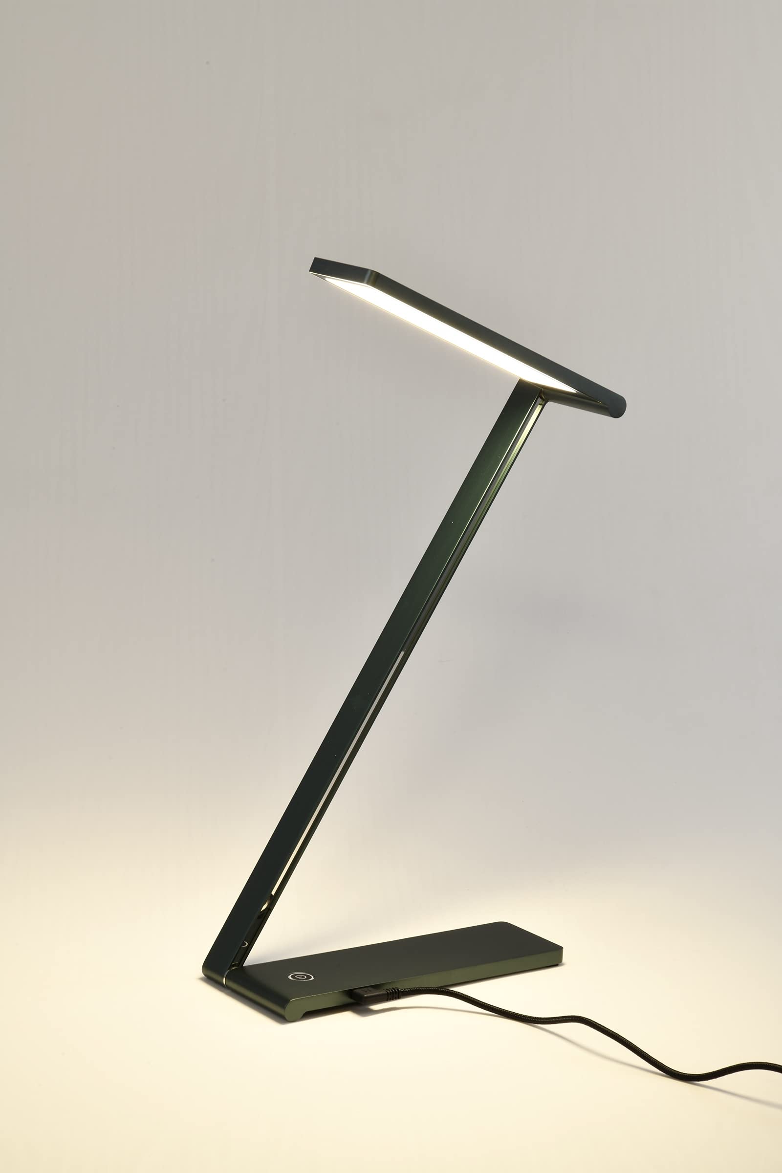 Augenschutz LED Schreibtischlampe 12W Grün Stufenlos Dimmen 4000K USB leicht & stabil & Ultradünne