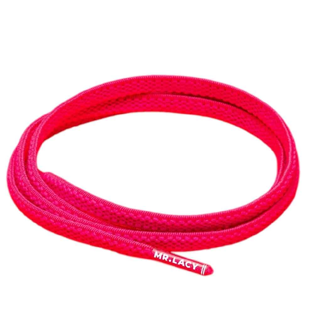 Mr. Lacy Flexies Shoe Laces, Pink (Lipstick-Pink), 61-70 Centimeters