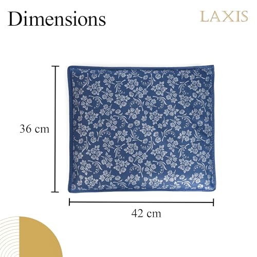 LAXIS® Non-Woven Printed Single Saree Cover, Saree Bag Pack of 10Pcs, Transparent Saree Covers With Zip, Saree Covers For Storage, Wardrobe Organiser, Size-36x42x2cm (Blue)