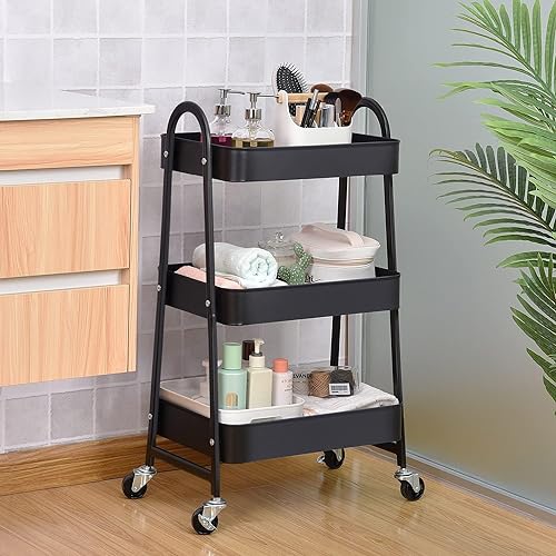 Meuble de rangement fin noir pour optimiser les petits espaces - 6