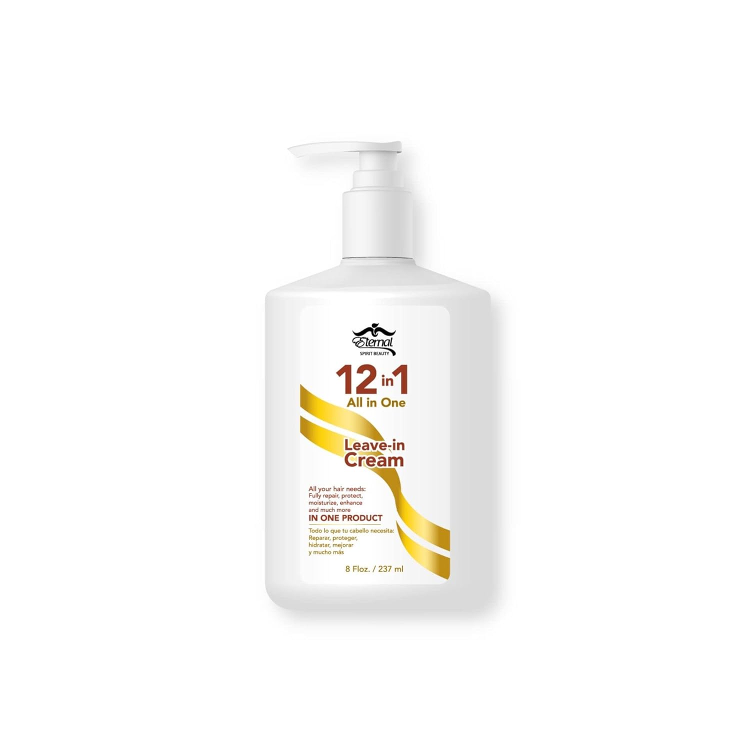 Eternal Spirit Beauty Pro Hair Treatment Bundle: 16 oz Shampoo, 16 oz Conditioner, 8 oz Leave-in Cream with Swiss Stem Cells, and Free Round Brush