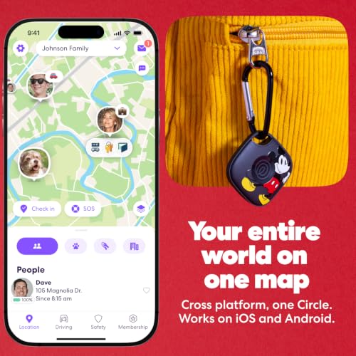Image of Life360 Tile Starter Pack - Mickey Mouse - Bluetooth Trackers and Item Finders for Keys, Wallets & More. Both iOS and Android Compatible. Phone Finder. 2-Pack (Black Mate /Slim)