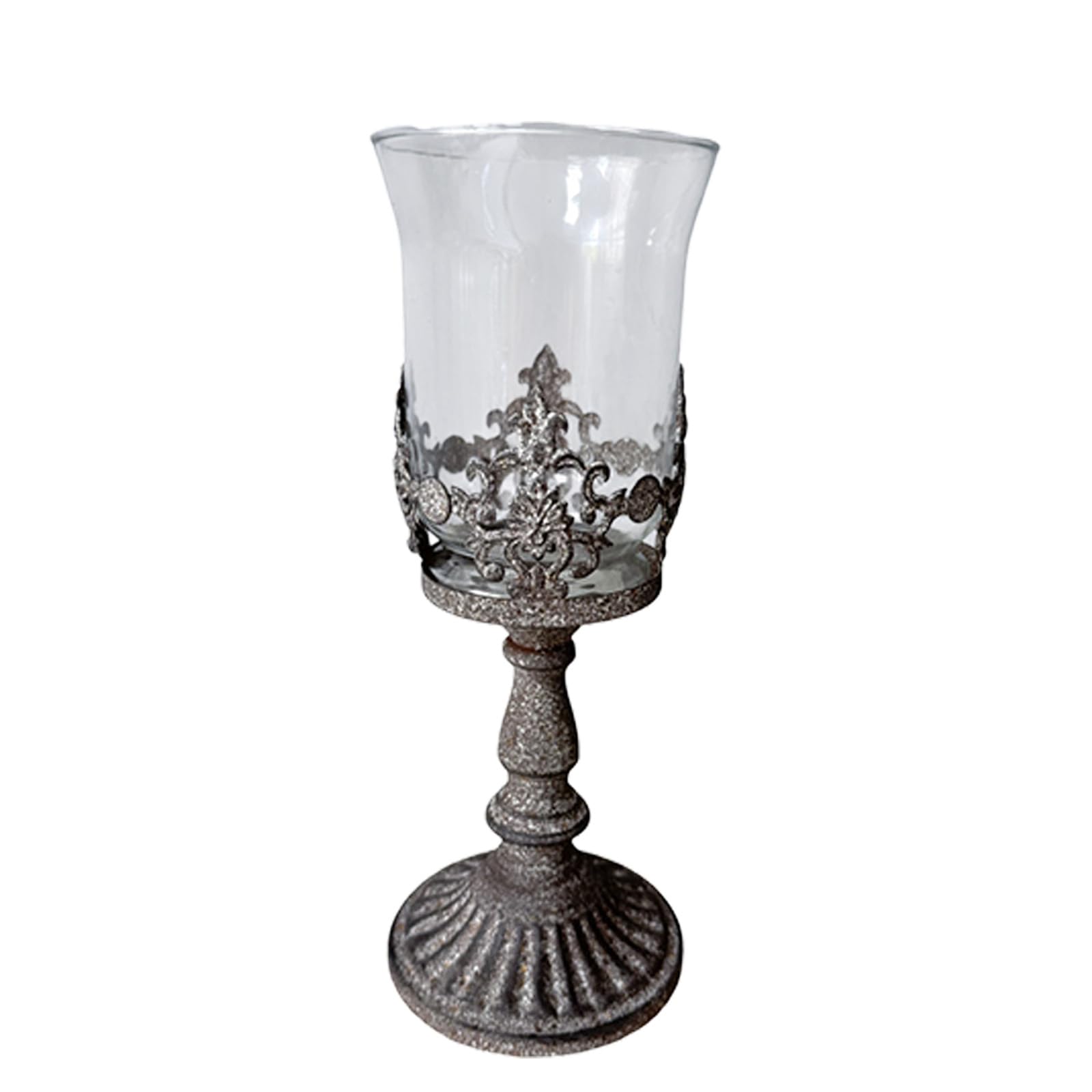 Jazuaiao Windbreak Holders Pillar Candleholders with Clear Glass Sleeve Decorative Stand for Centerpieces Holders with Clear Glass Sleeve