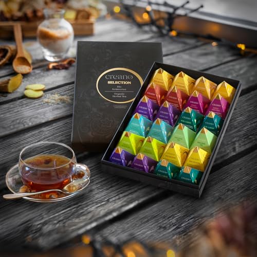 Image of Creano Organic Herbal Tea Gift Set inchOrganic Herbal Tea inch - 24 Pyramid Tea Bags in 9 Different Varieties - 60 g*