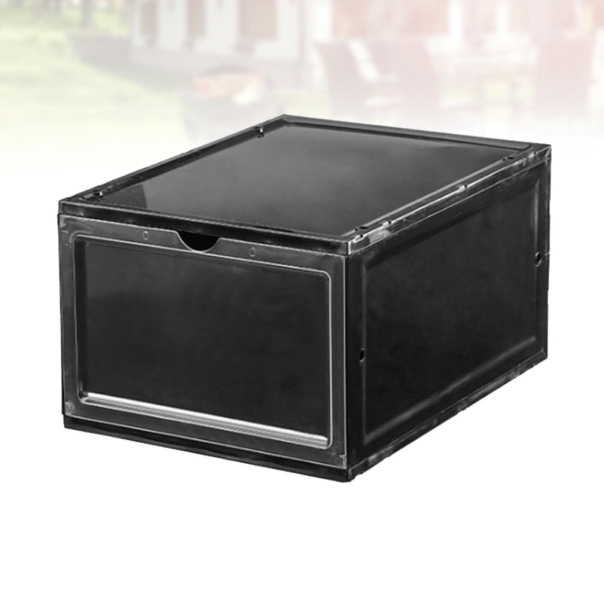 Caja de Zapatos Magnética Plegable de Plástico Negro para Baloncesto