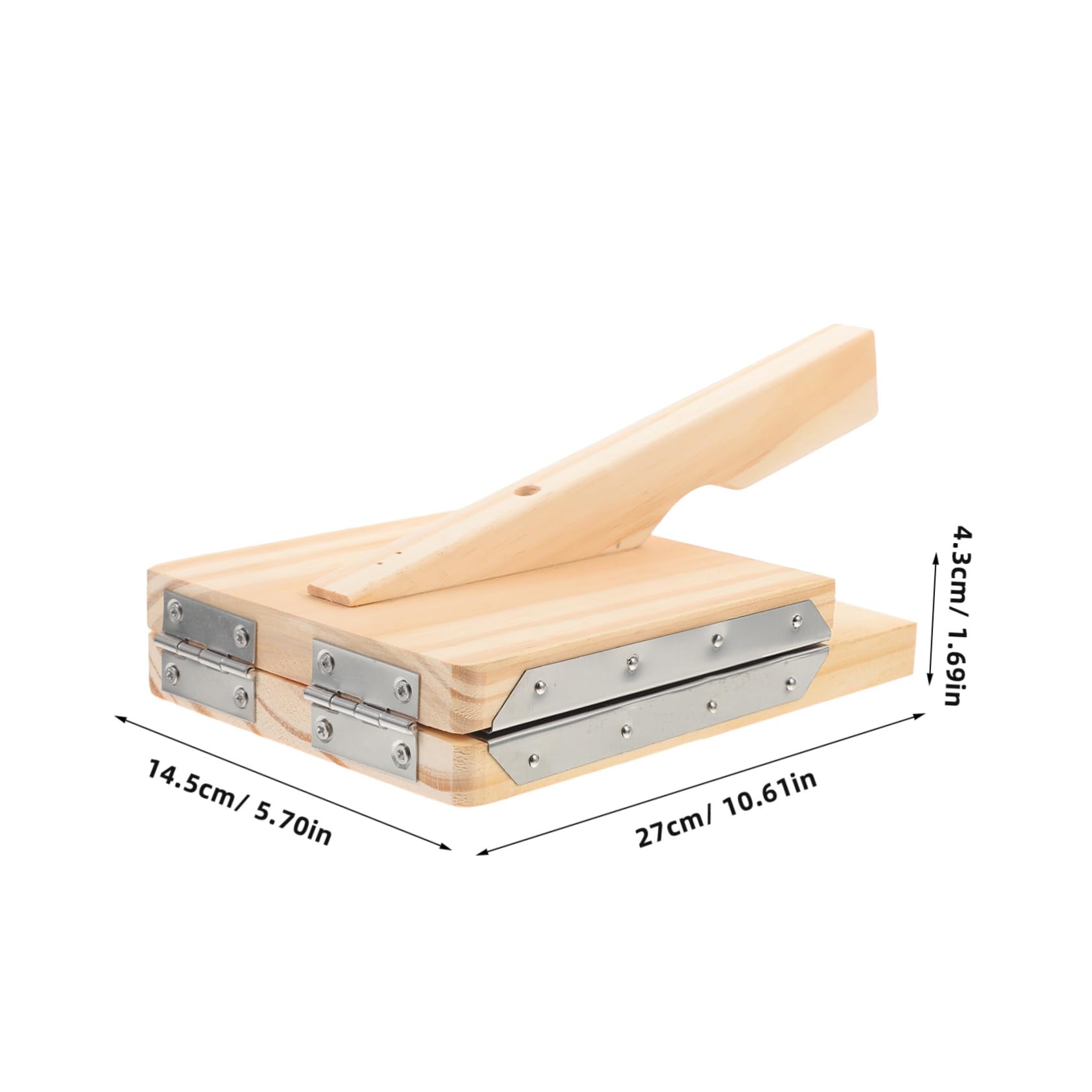 JECOMPRIS Wooden Dumpling Skin Press Tool Pizza Press Dough Presser for Kitchen Gadget