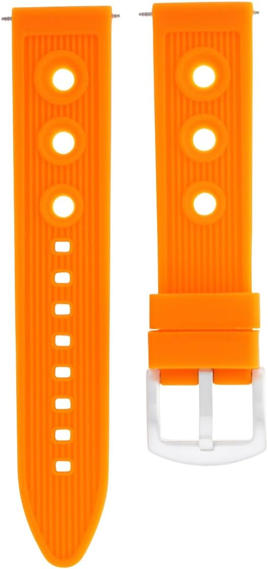 Ewatchparts 24mm Rubber Watch Band Strap Compatible With 48mm Invicta Pro Diver 1103 12440 Watch Orange