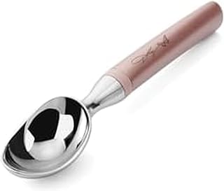 Dolly Parton Ice Cream Scoop, Blush Stainless Steel Head with Ergonomic Weighted Handle, Dishwasher Safe Kitchen Tool, 13.9 x 2.68 x 1.97 Inch