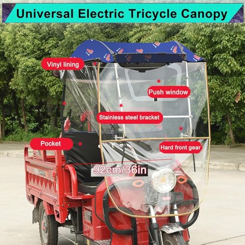 Cubierta Impermeable para Triciclo Eléctrico ideal para Paseos al Aire Libre 6